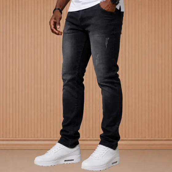 Calça Masculina Jeans Lycra Elastano Premium Casual Moda 2026 Estilosa Sarja Trabalho Versátil.