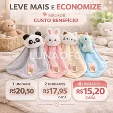 Naninha Bebê Paninho de Apego Pelúcia Macia Antialérgico Conforto para Sono Infantil