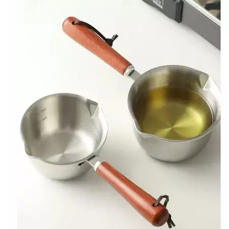 Panela Papeiro com Bico em Aço Inox Multiuso para Leite, Café, Água e Molhos