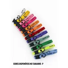 Coleira pet personalizada com identificação elástica para gatos e cães de pequeno porte
