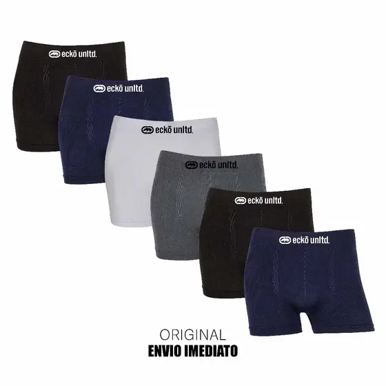 Kit 3 ou 6 Cuecas Sem Costura Originais marca Ecko Microfibra