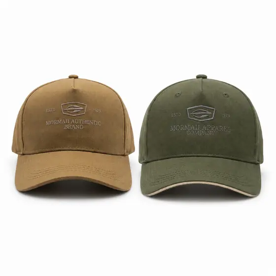 1/ 2 Bonés Masculino Mormaii Aba Curva Ajustável Casual Premium Bege e Verde Militar