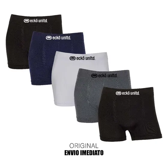 Kit 2 ou 5 Cuecas Sem Costura Originais marca Ecko Microfibra