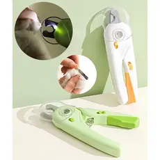 Cortador de unhas de cães e gatos, kit com alicate luminoso e lixa básica