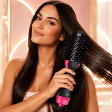 Escova 3 em 1 Secadora Alisadora Modeladora De Cabelo Elétrica Giratória 360 Profissional Beleza Hair Styler 110V
