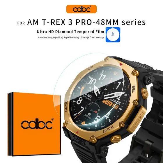 Protetor De Tela CDBC Amazfit T-REX 3/3 Pro/Ultra 2 E Active 2 Square Premium | Instalação Sem Complicações Qualidade De