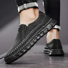 Tamanho grande mocassins casuais masculinos deslizamento-em ervilhas sapatos respirável confortável All-Match Commuter p