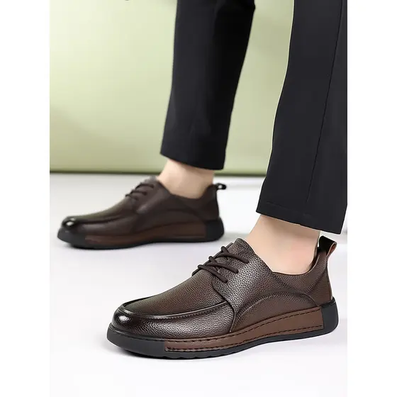 Novo estilo de couro genuíno sapatos masculinos casuais sapatos de couro de negócios masculino sola macia All-Match moda