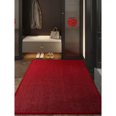 Tapete vermelho para porta de entrada, luz doméstica, luxo, sensação de alta qualidade, entrada de porta, antiderrapante