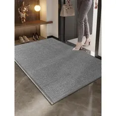 Tapete de chão porta de entrada simples cor sólida porta de entrada tapete de entrada engrossado resistente ao desgaste