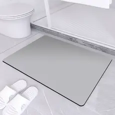 Cor sólida simples banheiro absorvente tapete porta do banheiro doméstico antiderrapante Diatom lama de secagem rápida m