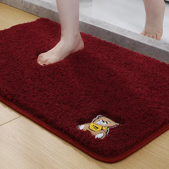 Tapetes de banheiro absorventes para pés de banheiro, tapetes antiderrapantes para porta de banheiro, tapetes especiais