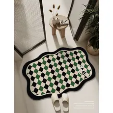 Tapetes de banheiro absorvem água em formato especial tapetes de porta de cozinha Diatom lama treliça tapete de banheiro