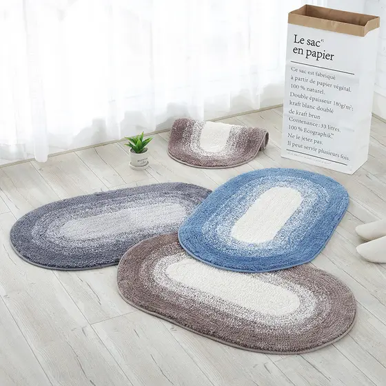 Oval banheiro banheiro banheiro Foyer porta de entrada tapete porta entrada tapete pé absorver água Anti-deslizamento es