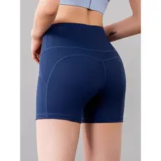 Verão Yoga Shorts pêssego Hip-Lifting listrado dupla costura calças esportivas cintura alta abdômen-estreito mais magro 