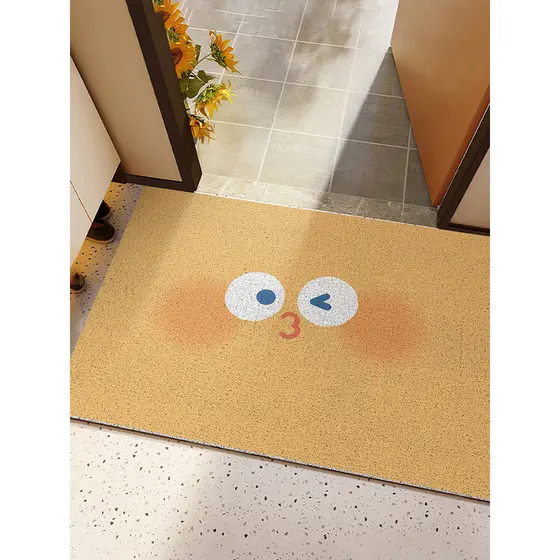 Anel de seda para porta de entrada, pode ser cortado, sensação de alta qualidade, tapete para pés, porta de entrada, res