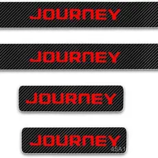 Adequado para película decorativa anti-riscos com padrão de fibra de carbono para soleira de porta de carro Dodge.