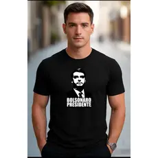 Camiseta masculina Presidente Bolsonaro camisa masculina blusa masculina 100%ALGODÃO blusa premium