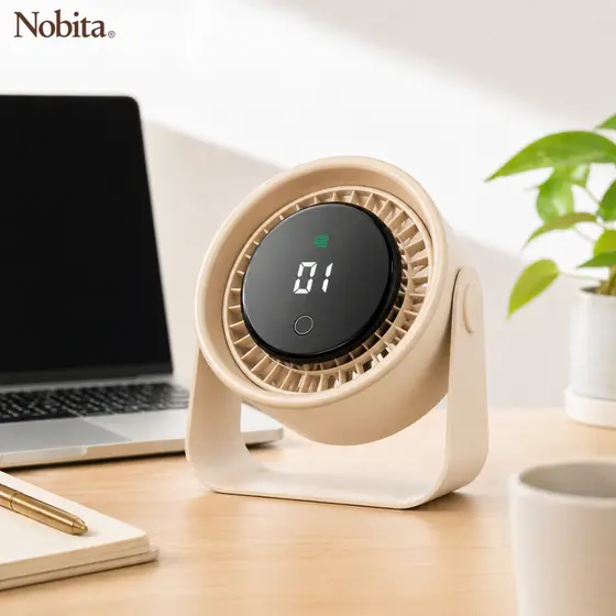 Ventilador De Mesa Portátil Recarregável 5 Velocidades