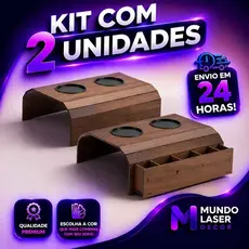 Esteira Braço de Sofá Porta Copos + Suporte para Controle Remoto