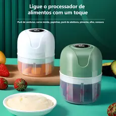 Mini Processador Elétrico Portátil USB com 250ml de Capacidade