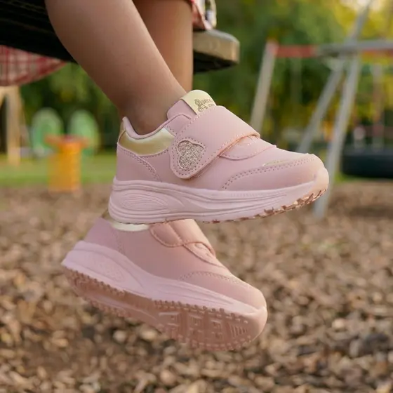 Tênis de Velcro Infantil Casual Feminino Conforto e Facilidade para Crianças