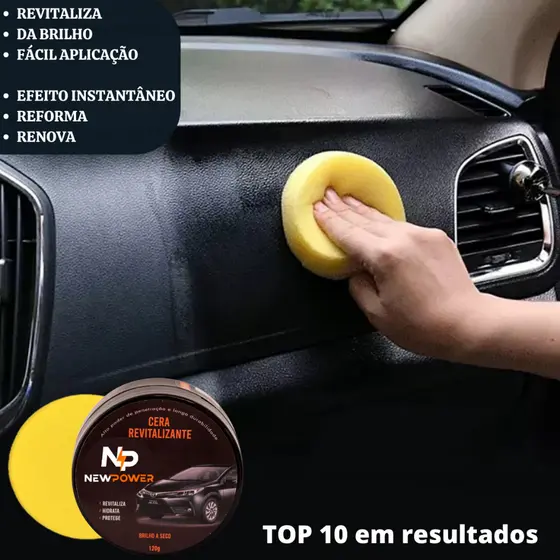 Revitalizador Cera de Plásticos NewPower Renova Parachoque o melhor e Envio Rápido Garantido J007