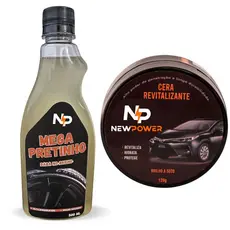 CERA REVITALIZADORA + SUPER PRETINHO PARA SEUS PNEUS - MARAVILHOSOS RESULTADOS NÃO SAI COM ÁGUA J010