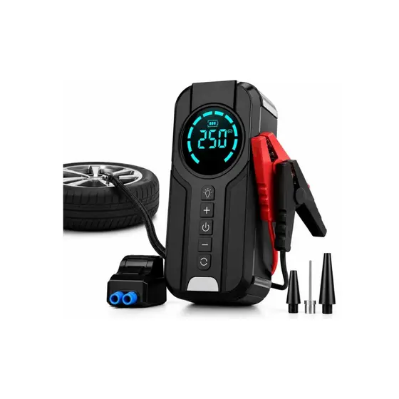 Compressor De Ar Compacto 150 Psi Para Pneus De Portátil Leves Air Pump Auxiliar De Partida Veículos E Powerbank