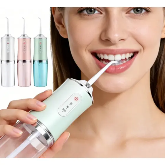 Irrigador Dental Portátil Recarregável 220ml | Higiene Bucal Completa e Limpeza Profunda