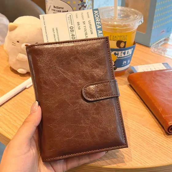Porta-passaporte retrô multifuncional, bolsa para documentos de viagem no exterior, porta-bilhetes, porta-cartões de gra