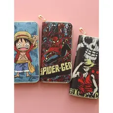 carteira masculina carteira masculina com ziper Carteira masculina longa estudante de grande capacidade com zíper slots