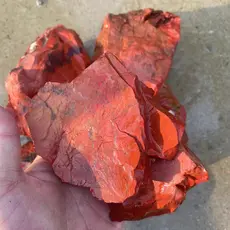 Natural sul-africano vermelho jaspe grande peça pedra áspera pedra de sangue vermelho escultura prática mão Jade matéria