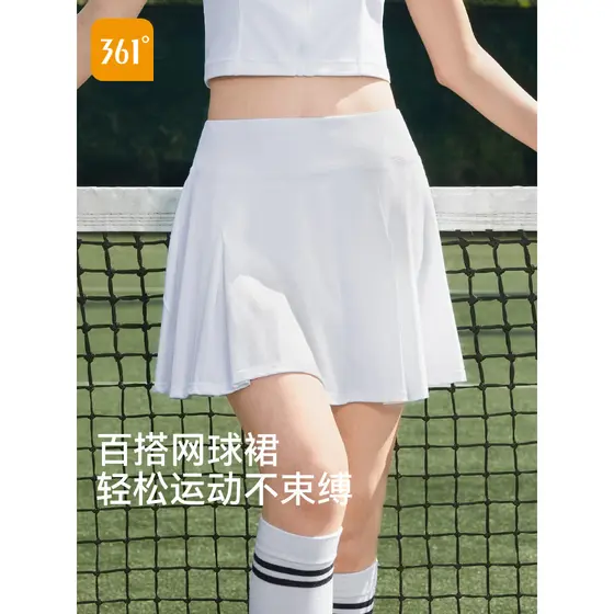 361 saia de tênis feminina verão 2026 novo estilo saia Badminton camisa Fitness correndo Anti-reflexo saia esportiva