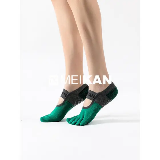 MEIKAN MEIKAN Meias de ioga Terry Floor Socks Mulheres Meias de Fitness Estilo esportivo Pilates Meias de cinco dedos Me