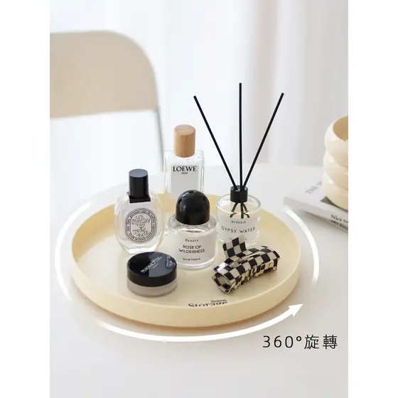 Bandeja de mesa rotativa XEMO estilo nórdico ins aromaterapia acessórios cosméticos chave armazenamento de artigos diver