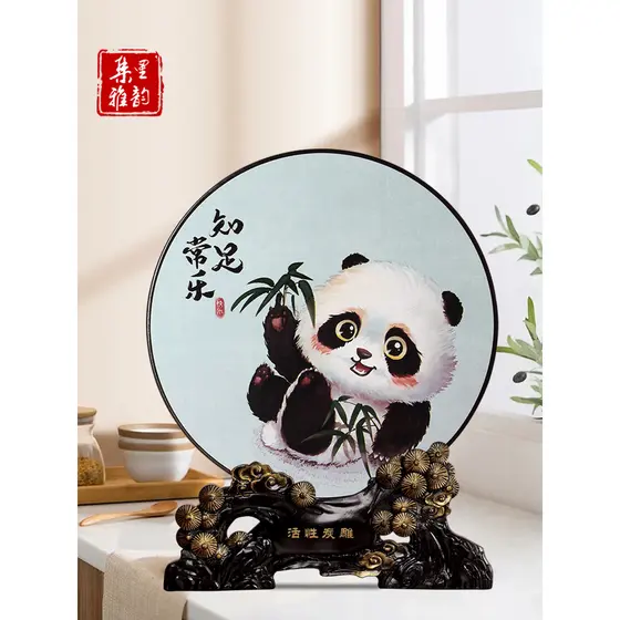 Grande Panda mascote ornamentos sala de estar decorações ir para o exterior enviar lembranças estrangeiras Chengdu Sichu