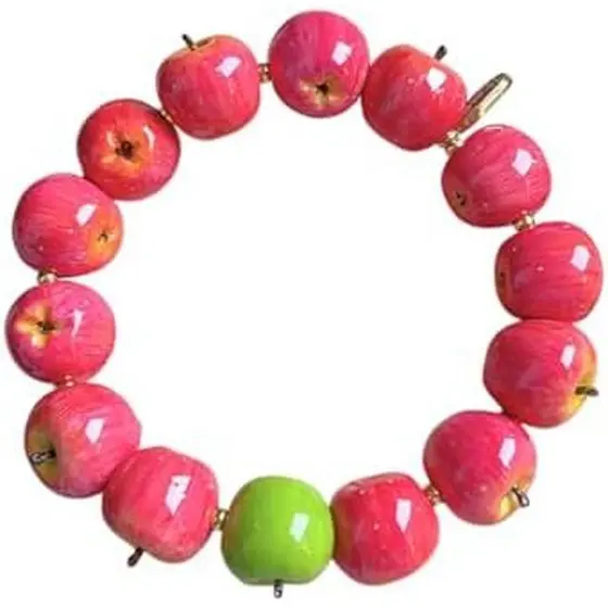 Pulseira Caprichoso Twee Apple String Para Mulheres Caprichosas Y2k Acessórios Estéticos Dos Anos 2000