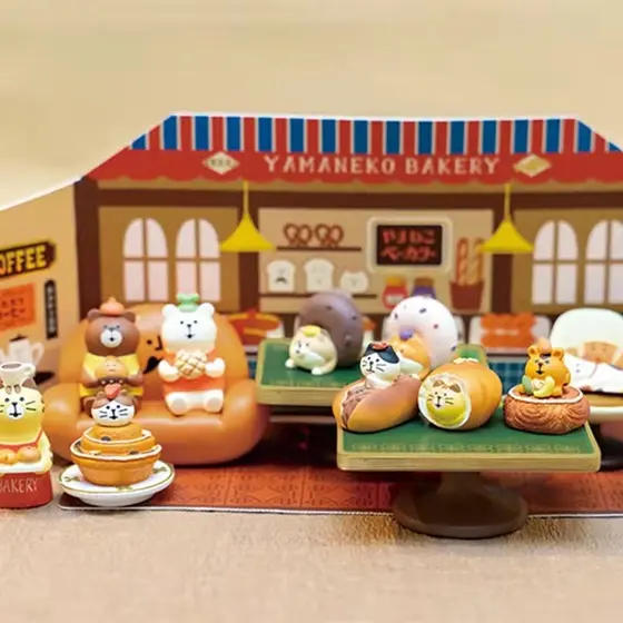 Estilo japonês gato Shiba Inu comida brinquedos pão na moda brinquedos bonecas cozimento padaria decoração resina artesa