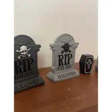 Halloween Horror atmosfera lápide ornamentos de resina conjunto cemitério cena Desktop diy ornamentos decoração Retro