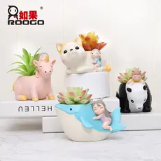 Original animal de estimação sonho linguagem vaso de flores gato Panda baleia bebê elefante unicórnio urso Polar criativ