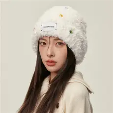 2025 novo estilo peludo pelúcia balde chapéu feminino outono inverno chapéu estilo inverno malha bacia chapéu balde chap