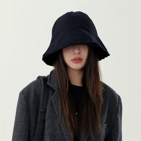 Estilo ocidental bonito 2025 novo estilo chapéu feminino inverno balde chapéu feminino verão inverno preto outono invern