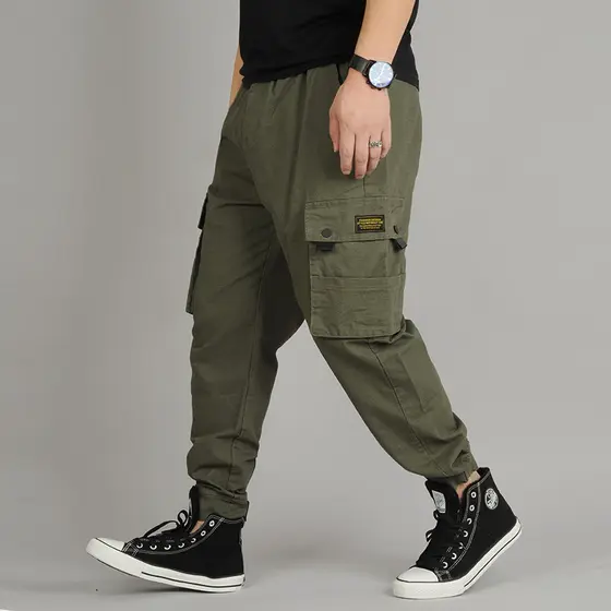 Masculino ins Street Wear macacão Leggings calças masculinas macacão outono solto calças casuais calças compridas calças
