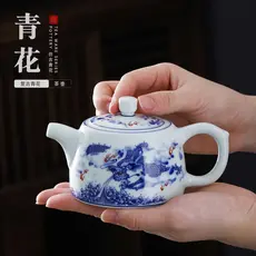 Bule artesanal de cerâmica, pote único, conjunto de chá Kung Fu, resistente ao calor, grande capacidade, doméstico, chin