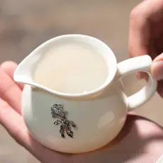 Cinto Anti-escaldante alça de porcelana branca copo justo grande cerâmica doméstica simples conjunto de chá Kung Fu disp