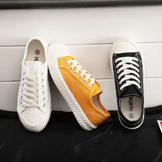 2026 primavera sapatos de lona feminino Retro estudante versão coreana Harajuku ulzzang All-Match rua tiro sapatos branc