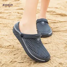 Sapatos de buraco de plástico masculino verão beira-mar pode ser lançado sandálias de plástico Ultra-leve casal Sanya fé