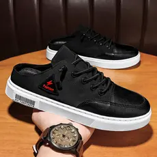Baotou meia chinelos masculinos 2022 primavera novo estilo sem salto preguiçoso sapatos deslizamento Casual All-Match pl