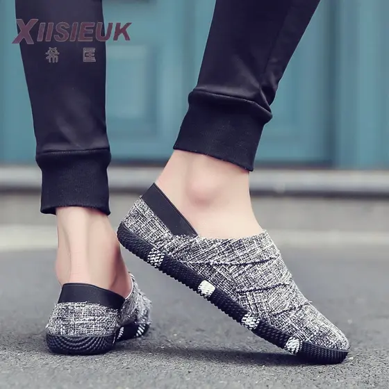 Verão velho pequim sapatos de pano masculino leve respirável condução mendigo sapatos versão coreana na moda ervilhas pr